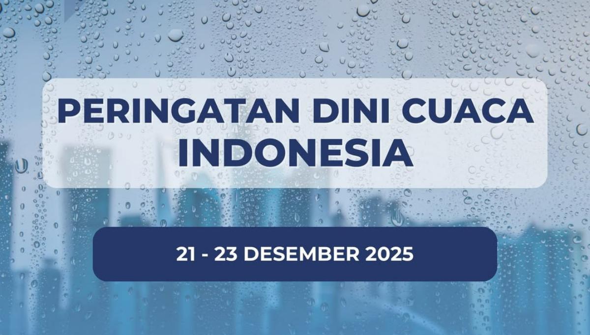 Peringatan Dini Cuaca Besok Senin, 22 Desember 2025: Jatim-Jabar Siaga Hujan Lebat