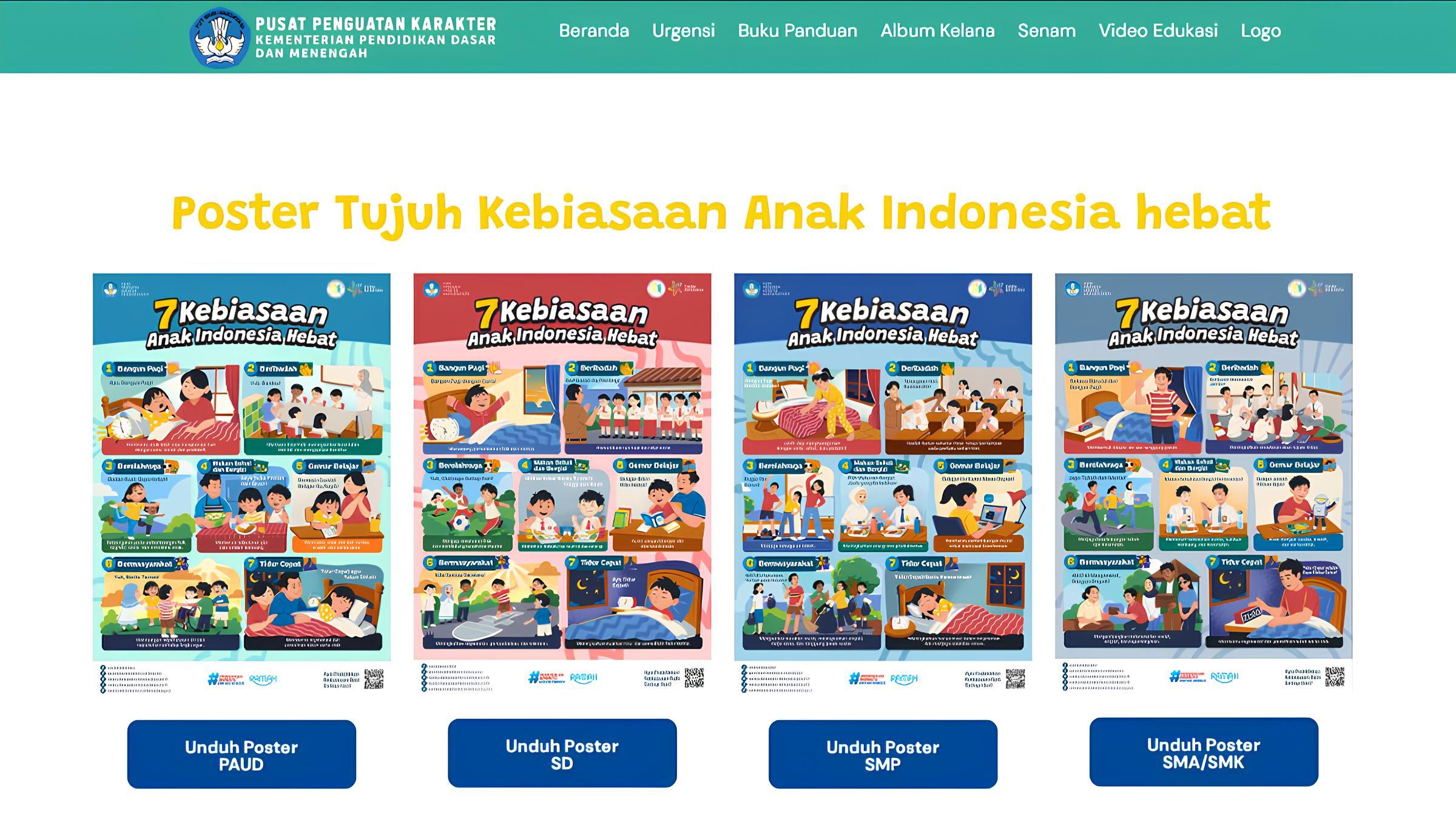 Link Download Poster 7 Kebiasaan Anak Indonesia Hebat MPLS 2025, Ini Cara Cetak & Pasang