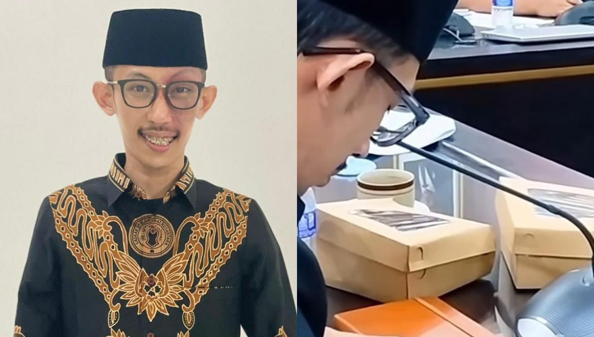ANGGOTA DPRD MEROKOK - (Kiri) Foto anggota DPRD Jember, Jawa Timur, Achmad Syahri As Siddiqi dan (Kanan) Tangkap layar video Achmad Syahri asyik merokok dan main game saat Rapat Dengar Pendapat Komisi D bersama Dinas Kesehatan, BPJS, dan seluruh kepala puskesmas se-Kabupaten Jember, Senin (11/5/2026) kemarin.