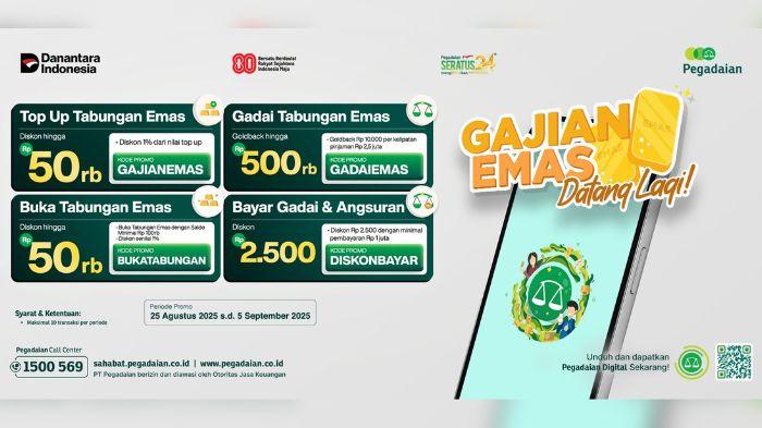 Promo Gajian Emas Pegadaian: Ada Diskon dan Goldback di Aplikasi Pegadaian Digital