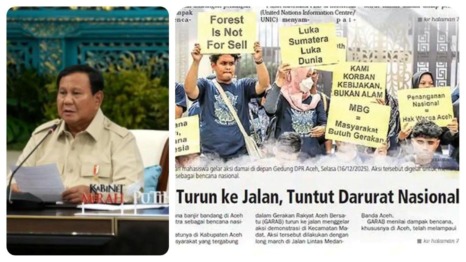 Warga Aceh Mulai Demo! Long March Desak Status Bencana Nasional