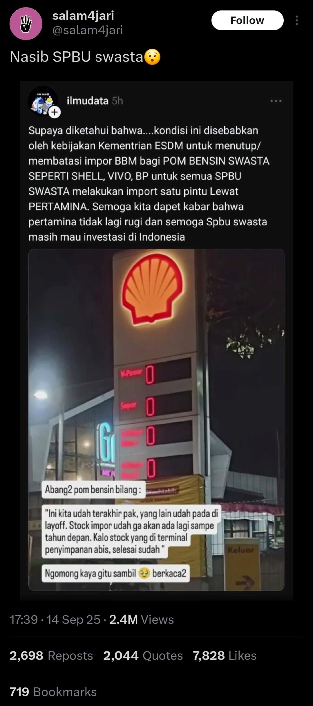 Ramai di Media Sosial Pekerja SPBU Swasta Kena PHK karena Stok BBM ...