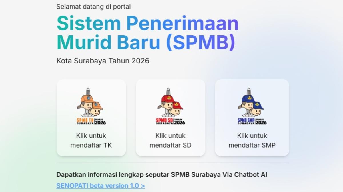 Jadwal SPMB SMP Surabaya 2026, Catat Tanggal Pendaftaran Tiap Jalur Masuk