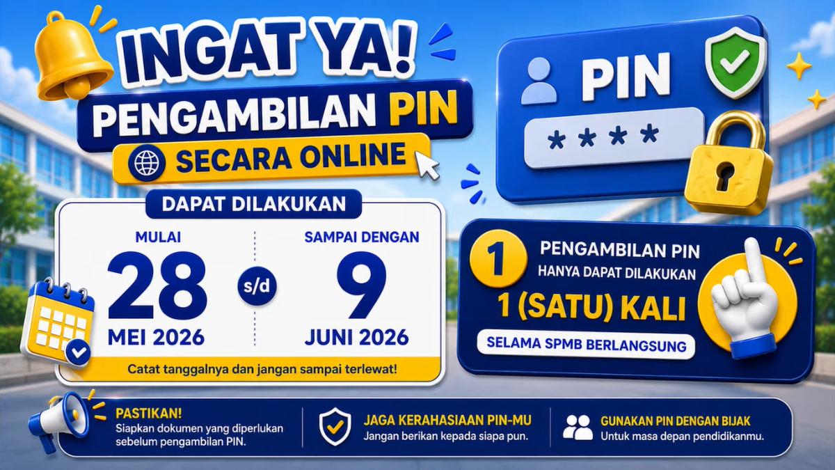 Tata Cara Pengambilan PIN SPMB Jatim 2026 SMA/SMK dan Syarat Dokumen