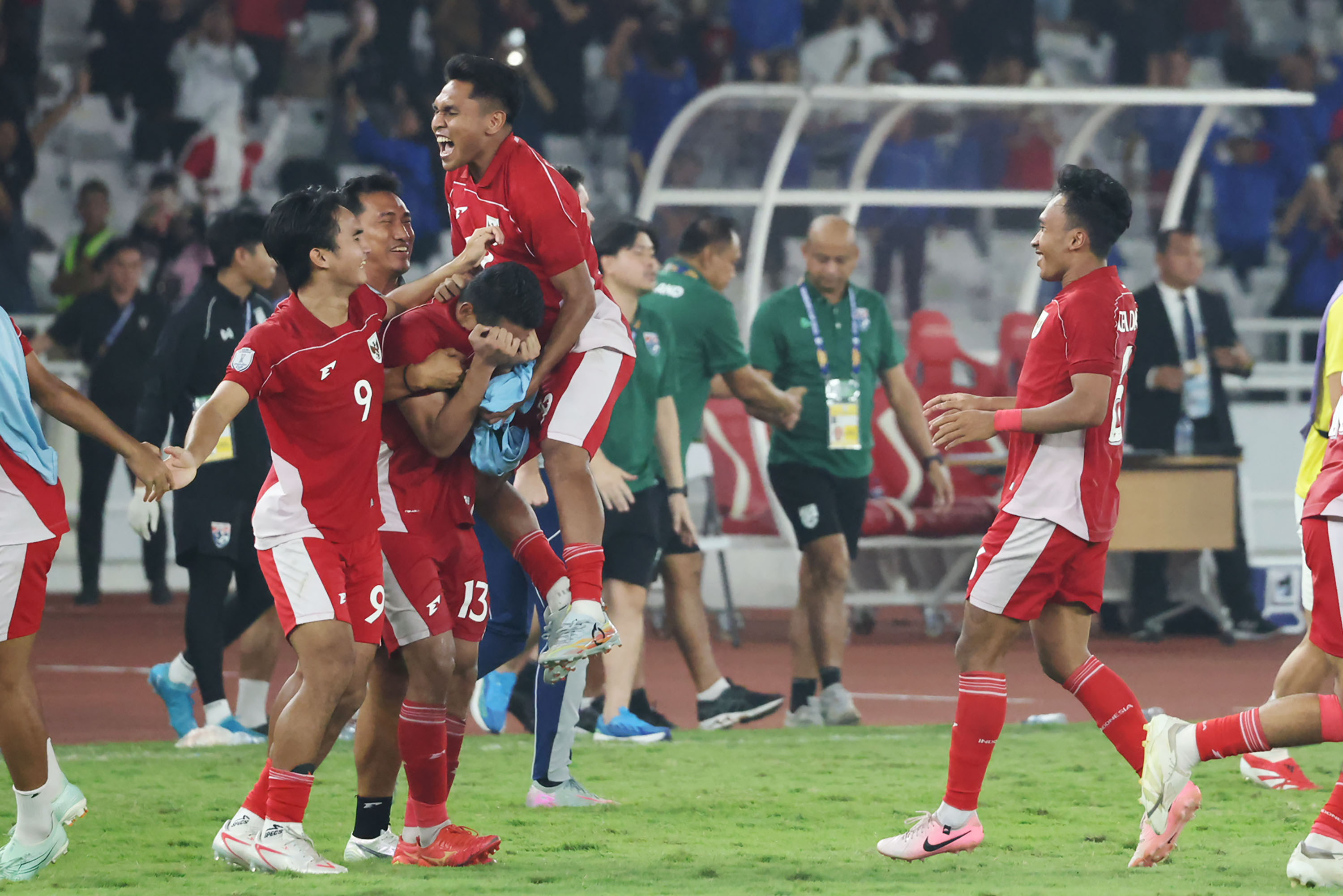 Berita Foto : Momen Timnas U23 Indonesia Lolos ke Final Piala AFF U23