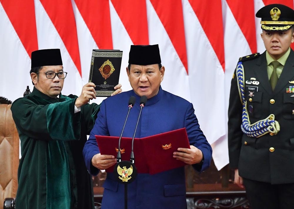Prabowo Subianto Dinilai Abaikan Isu HAM dalam Pidato Pelantikan Presiden