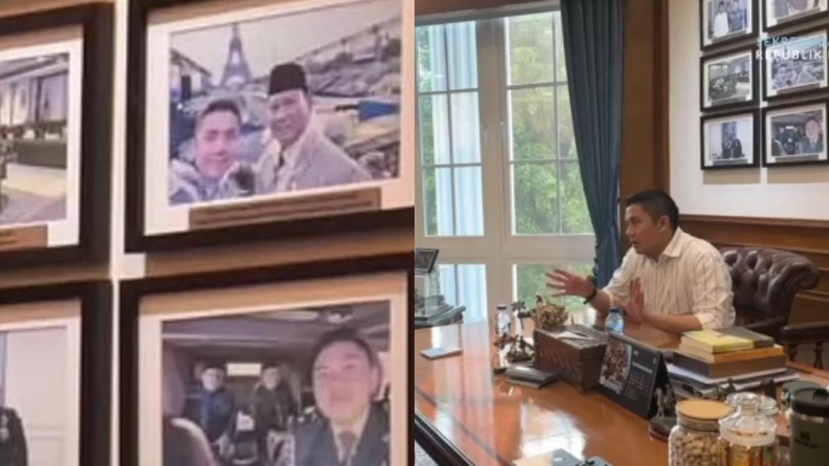 Teddy Pajang Foto Berdua Bareng Prabowo di Ruang Kerja Seskab, Ada Pose dengan Latar Belakang Eiffel