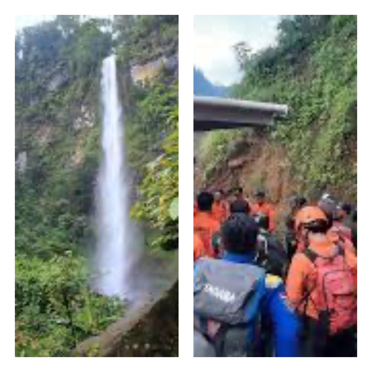 Tebing 250 Meter Longsor di Curug Cileat Subang, 2 Wisatawan Hilang Terseret Material
