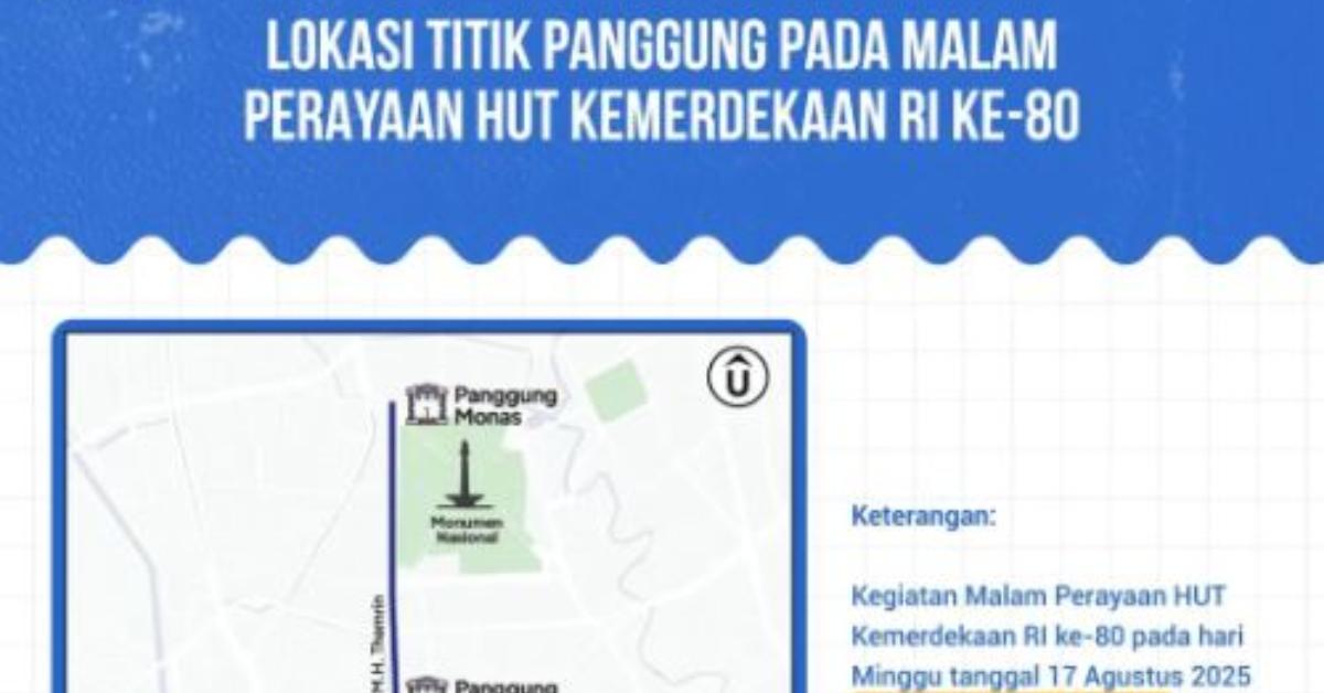 Titik Panggung Karnaval HUT ke-80 RI Malam Ini, Cek Lokasi Lengkapnya