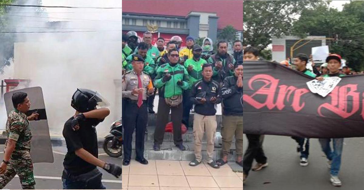 Aksi Solidaritas untuk Ojol yang Tewas Dilindas Rantis Brimob Juga Digelar di Solo, Batu, dan Malang