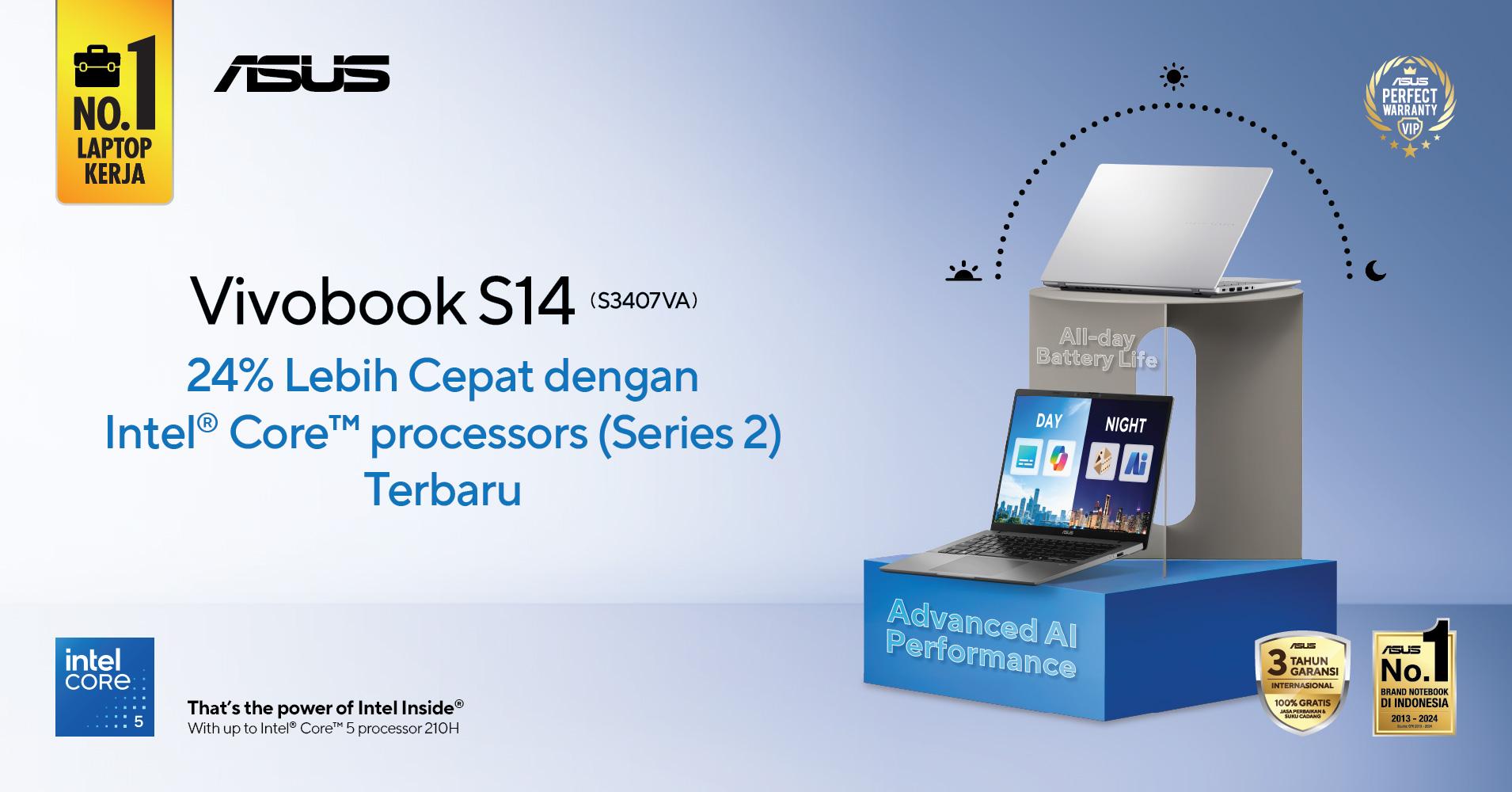 ASUS Vivobook S14 S3407VA, Laptop untuk Kerja Terjangkau dengan Teknologi Mutakhir