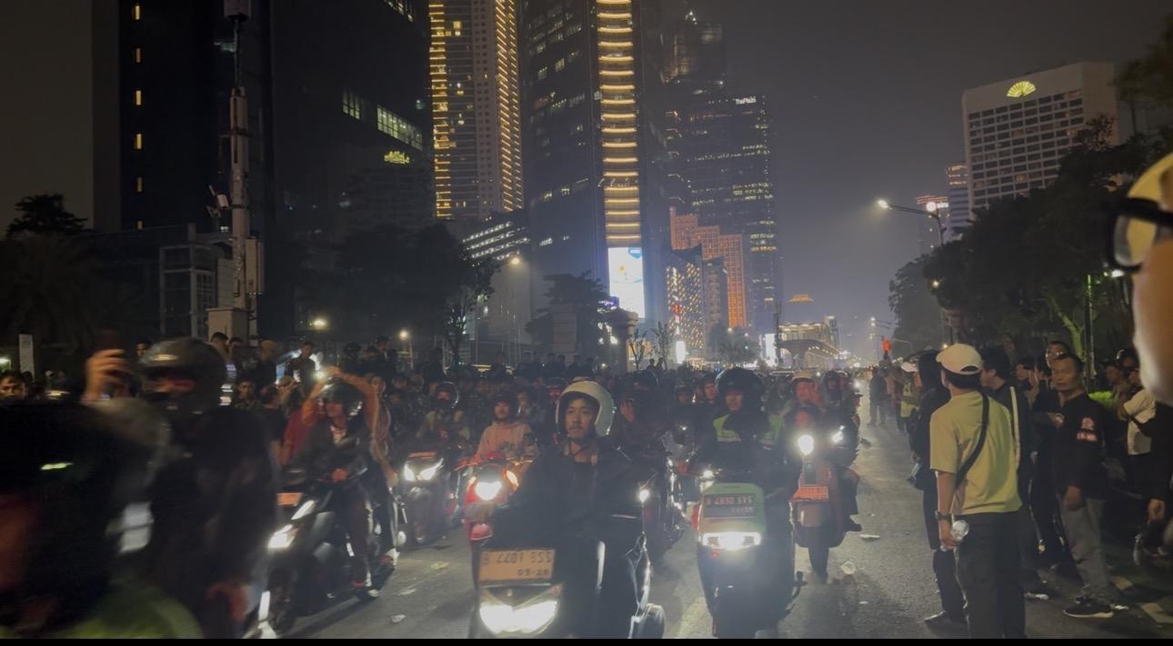 Mahasiswa Mulai Mundur, Jalan MH Thamrin Menuju Semanggi Kembali Dibuka Polisi