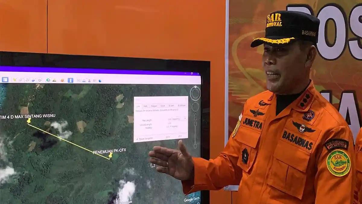 Ekor ​Helikopter yang Hilang Kontak Ditemukan di Sekadau, Titiknya 3 Kilometer Dari Lokasi Terakhir