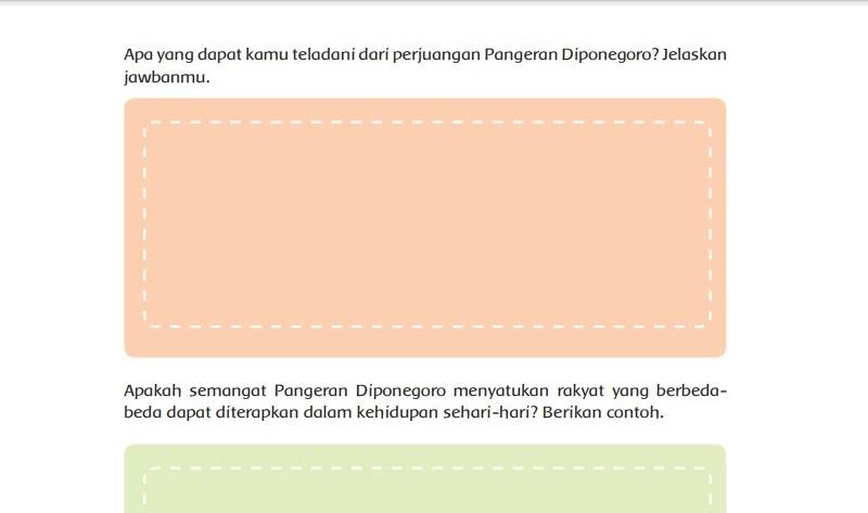 Kunci Jawaban Tema 5 Kelas 4 Halaman 50 Kurikulum 2013: Perjuangan Pangeran Diponegoro
