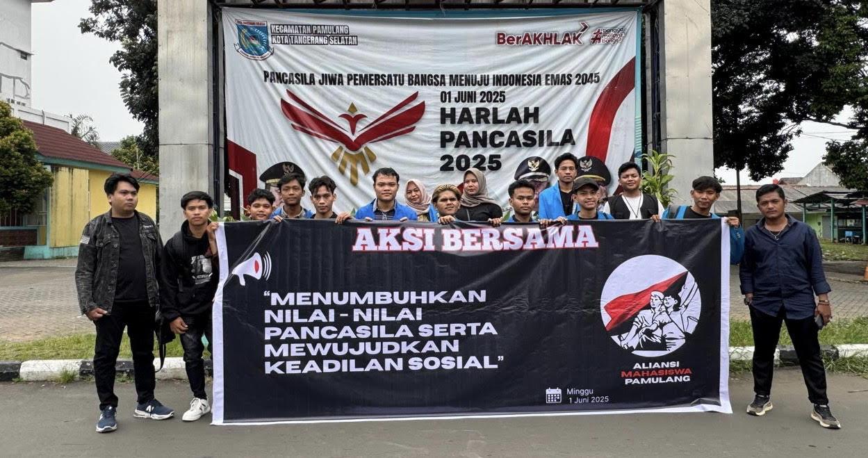 Peringatan Hari Lahir Pancasila, Mahasiswa di Tangsel Suarakan Penerapan Nilai Dasar Negara