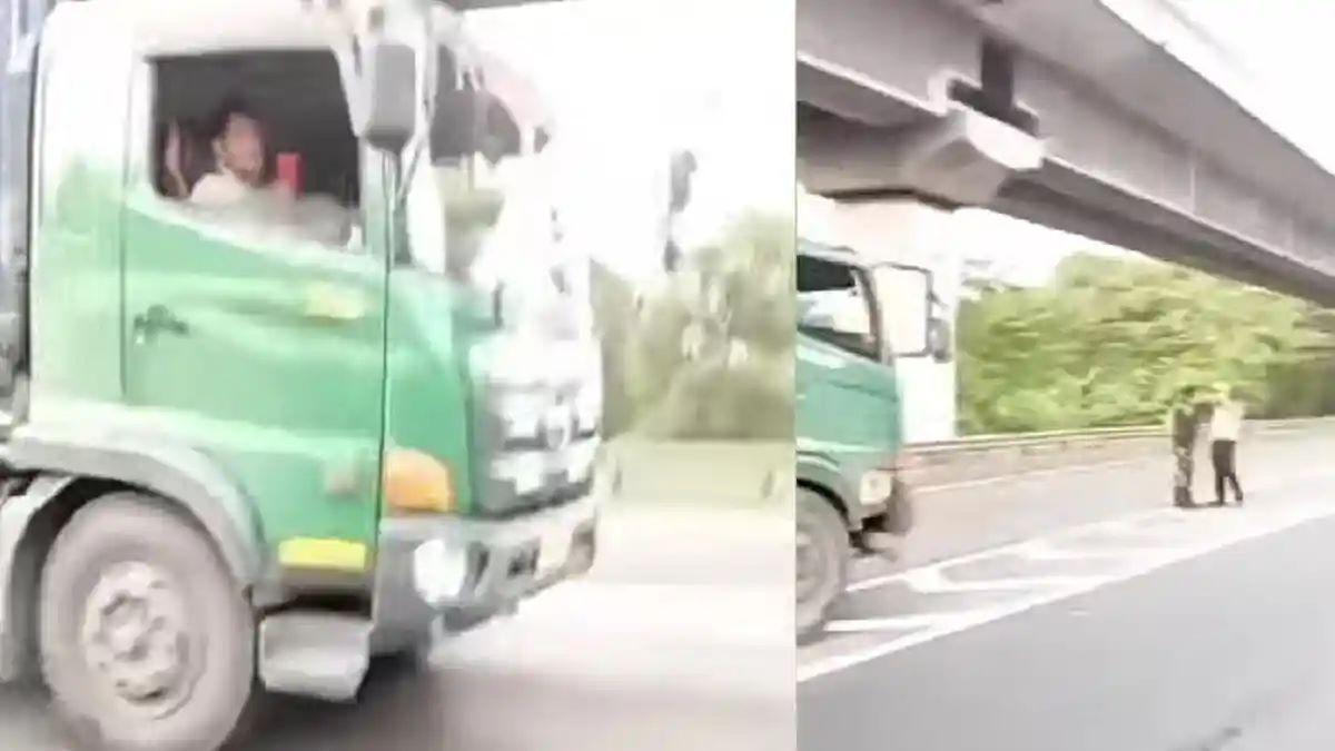 VIRAL Iring-iringan Truk yang Dikawal Oknum TNI Terobos Larangan Lewat Tol di Karawang