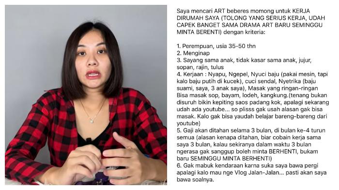 Klarifikasi Cleopatra Djapri, Eks JKT 48 Cari ART Gaji Rp 1,7 Juta dengan Tugas Seabrek