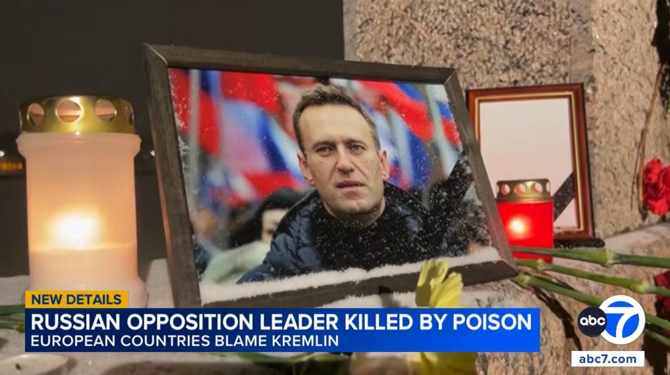 KEMATIAN OPOSISI RUSIA - Tangkap layar YouTube ABC7 15 Februari 2026, menampilkan laporan tentang negara-negara Eropa yang mengatakan Alexei Navalny diracuni oleh Kremlin dengan racun katak panah. Epibatidin sangat langka dan hanya ditemukan di satu wilayah geografis serta dalam jumlah yang sangat sedikit.