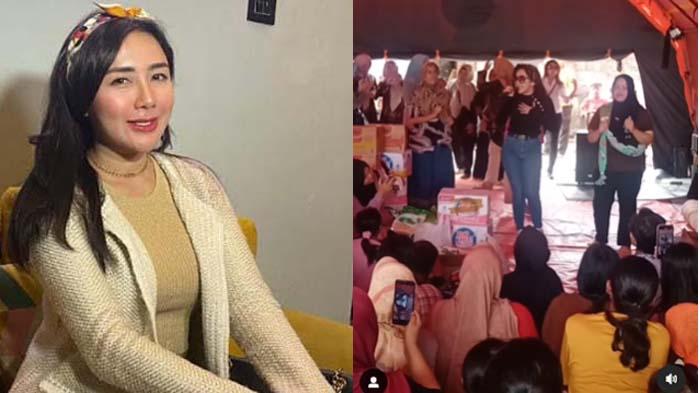 Ucie Sucita Sedih, Aksinya Dangdutan di Tenda Pengungsian Sumedang Dihujat, Sebut Niatnya Menghibur