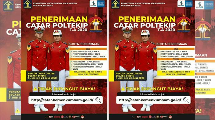 Pendaftaran Sekolah Kedinasan Kemenkumham Dibuka 8 Juni, Ini Syarat Masuk Poltekip dan Poltekim