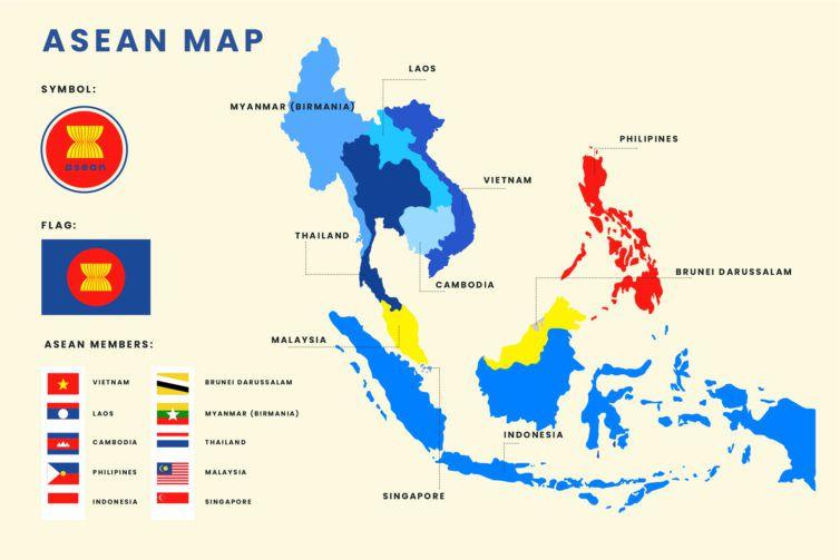 Letak Geografis dan Astronomis Negara-negara ASEAN - TribunNews.com