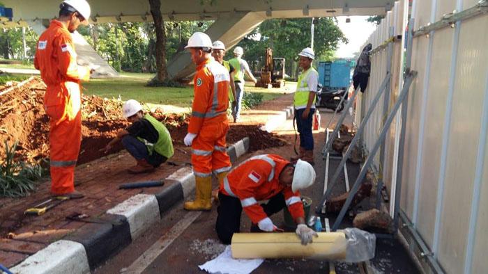 PGN Gerak Cepat Tangani Kebocoran Pipa Gas di Bawah Jembatan Semanggi