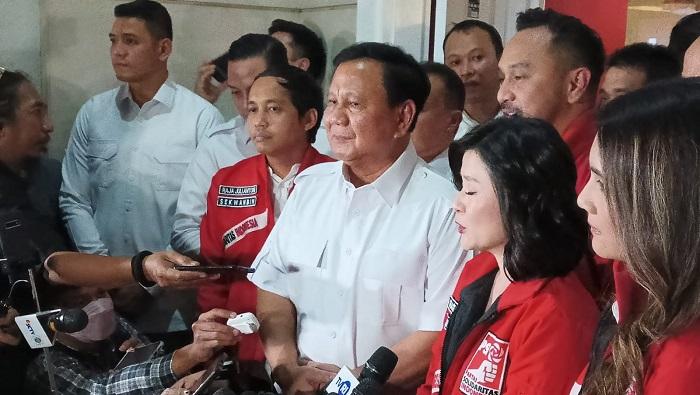Kunjungi Markas PSI, Prabowo Tegaskan Komitmen Jaga Suasana Kerukunan dan Kesejukan Pemilu 2024