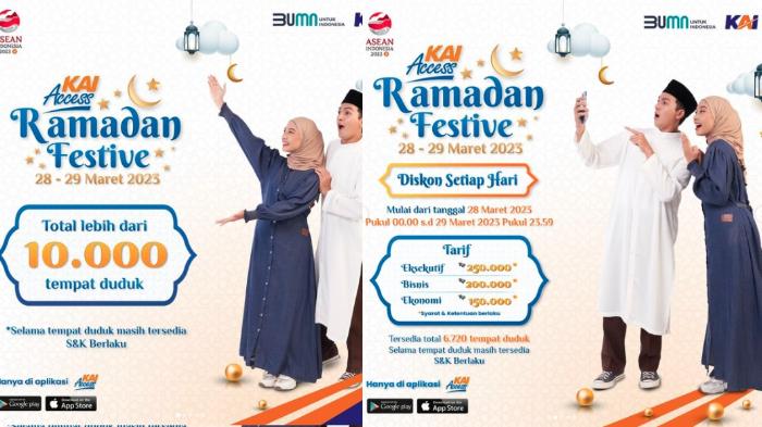 Cara Dapatkan Promo Tiket Kereta Api KAI Access Ramadan Festive 2023, Selama 28-29 Maret 2023