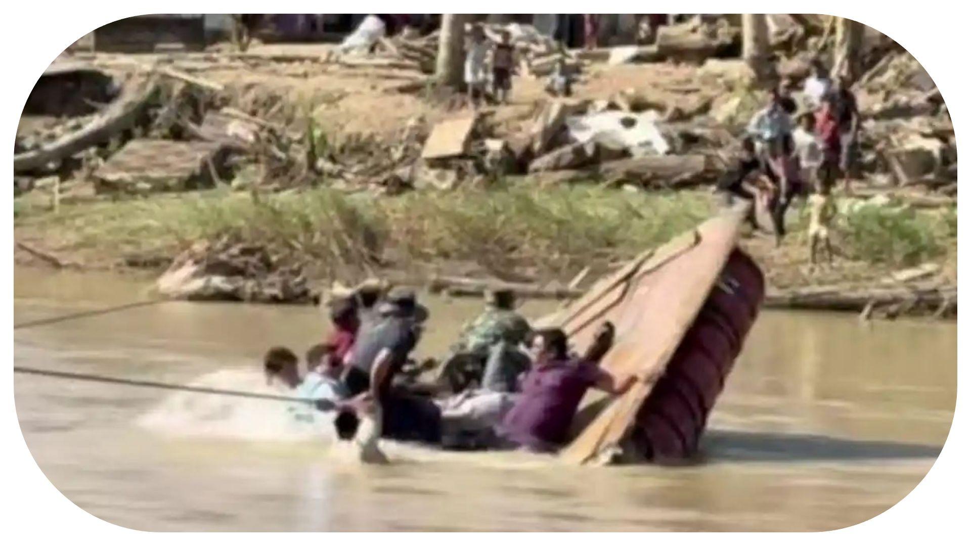 Rakit yang Ditumpangi Wagub Aceh Fadhlullah Terbalik di Sungai, 8 Korban Hanyut Ditolong Anggota TNI