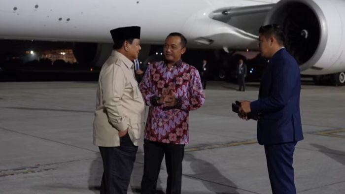 Presiden Prabowo Tiba di Indonesia Setelah Melakukan Lawatan Singkat ke China