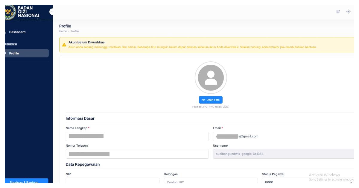 VALIDASI PENERIMA MBG - Tangkap layar situs https://validasidatapm.bgn.go.id/ pada Kamis (23/4/2026), login ke situs tersebut, menggunakan email. BGN meluncurkan situs validasi data penerima Makan Bergizi Gratis, Anda dapat mengakses validasidatapm.bgn.go.id.