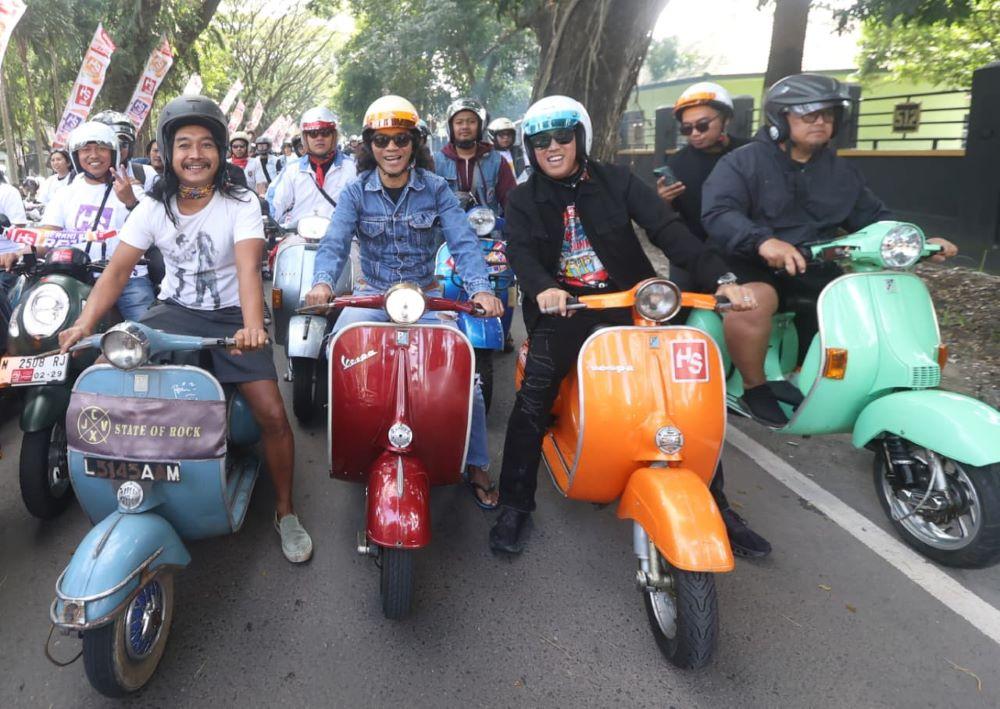 Sunmori Sambut Konser HS Slank di Malang, Kaka: Anak Vespa Selalu Ramai dan Seru
