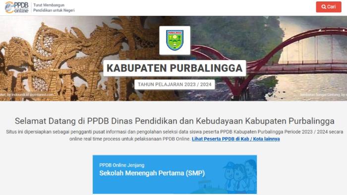 PPDB SMP Purbalingga 2023: Jadwal, Syarat, Mekanisme, Tata Cara dan Berkas Pendaftaran