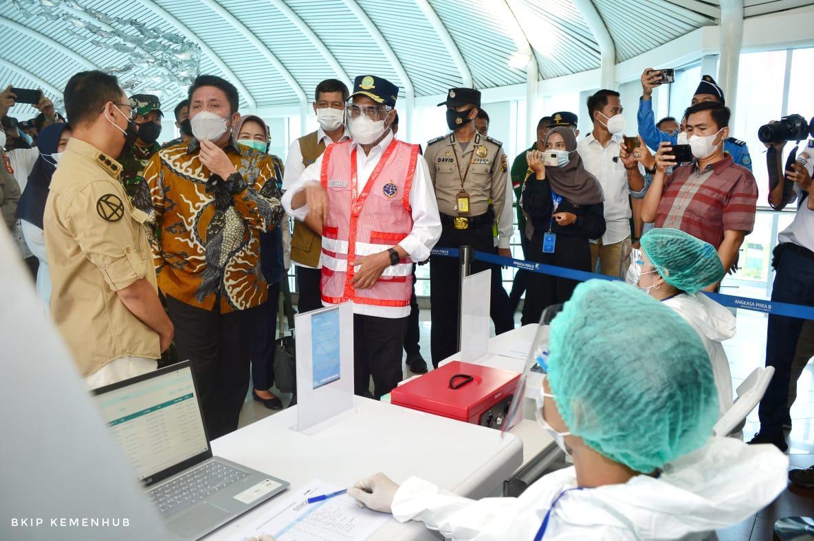 Kemenhub Intensifkan Tes Covid-19 Acak di Terminal Bus Alang-Alang Lebar Palembang