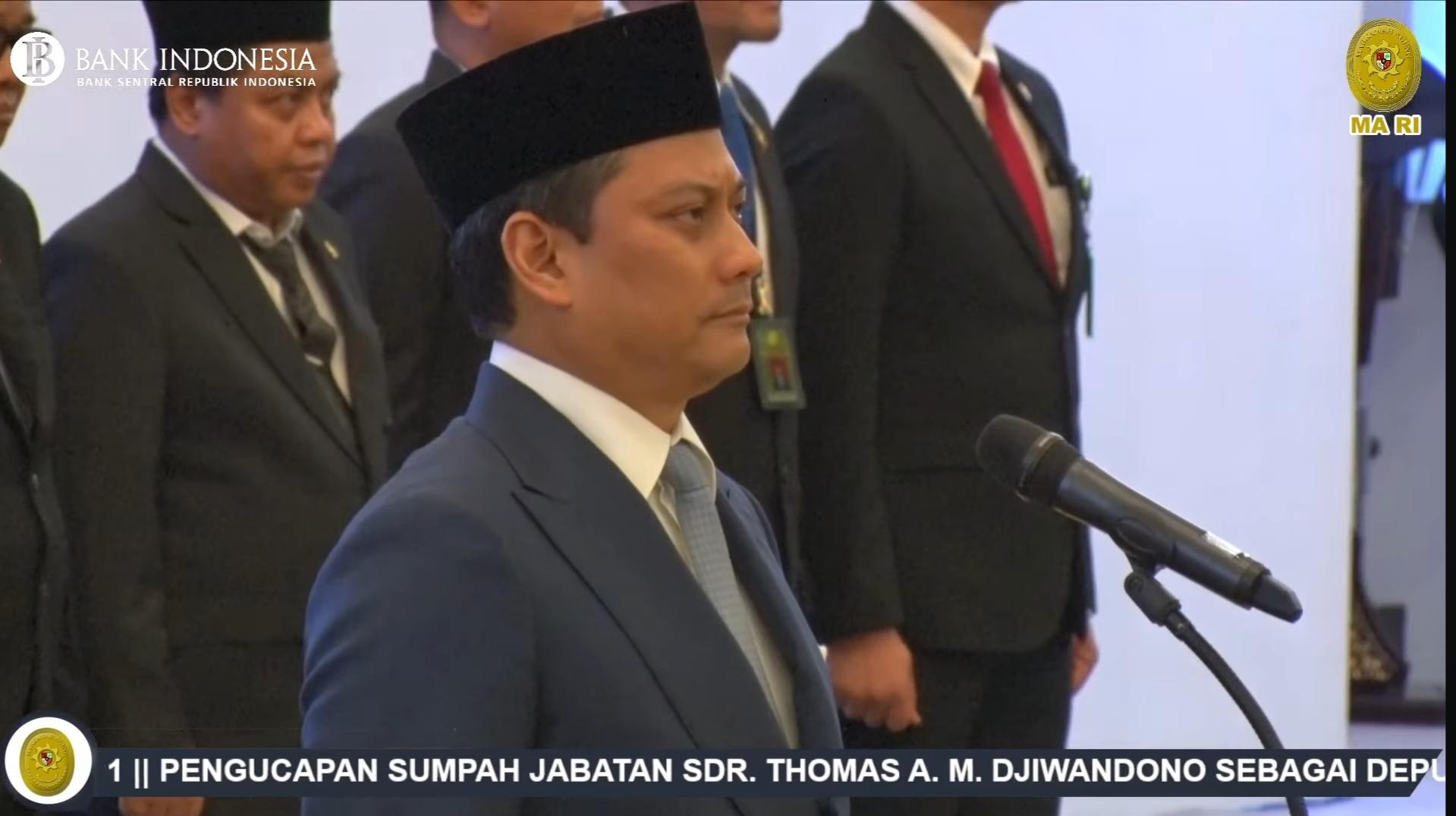 Thomas Djiwandono Resmi Dilantik Jadi Deputi Gubernur Bank Indonesia Periode 2026-2031