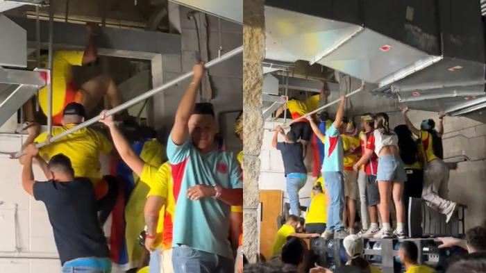 Viral Suporter di Final Copa America 2024 Memaksa Masuk Stadion Lewat Jendela
