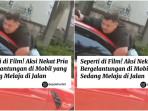 Seorang Pria Cekcok Sambil Menempel di Kap Mobil Bak Adegan Film, Diduga Masalah Keluarga 