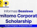 UI Buka Pendaftaran Beasiswa Sumitomo Corporation Scholarship 2025/2026, Ini Syarat Daftarnya