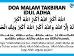 Doa Malam Takbiran Idul Adha, Allahu Akbar La Ilaha Illallahu Wallahu Akbar