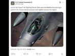 CENTCOM Rilis Foto F-16 AS Patroli di Timur Tengah, Belum Ada Kemajuan Soal Perundingan Iran