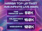 Harga Tiket Konser Infinite Live Selama Pameran IIMS 2025