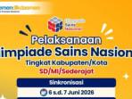 Jadwal Pelaksanaan OSN-K SD/MI 2026: Durasi Ujian dan Jumlah Soal Tiap Bidang