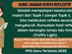 Kunci Jawaban Cerita Reflektif Modul 3 PPG: Rumuskan Hasil Refleksi dalam Kerangka Lampu Lalu Lintas
