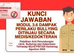 Kunci Jawaban Modul 3.6 Dampak Perilaku Bullying Ditinjau secara Medis/Kedokteran, PINTAR Kemenag