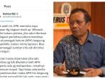 Mahfud MD ke KPK: Kalau Mau Usut Markup Proyek Kereta Cepat Tak Perlu Tunggu Laporan Saya!