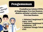Pemprov Banten Buka 11.737 Formasi PPPK 2024 untuk Guru, Tenaga Teknis, dan Tenaga Kesehatan