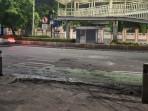 Massa Pendemo Sempat Bakar Ban saat Aksi di Jalan Salemba Raya Jakarta, Kini Sudah Kondusif