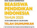 Hasil Seleksi Administrasi Beasiswa BPI GTK 2025 Diumumkan, Cek Akun Beasiswa.kemendikdasmen.go.id