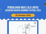 Catat! Ini Daftar Ruas Jalan yang Ditutup Selama Jakarta Running Festival Hari Ini, 26 Oktober 2025