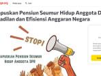 Langsung Tembus 14 Ribu, Ramai Petisi Baru Tolak Tunjangan Pensiun Seumur Hidup DPR